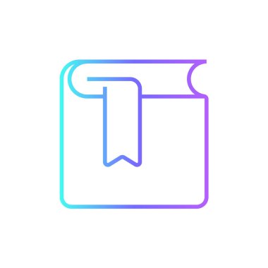 Mavi duotone stili Bookmark Business simgesi. Arayüz, medya, element, yıldız, internet, kitap, belge. Vektör illüstrasyonu