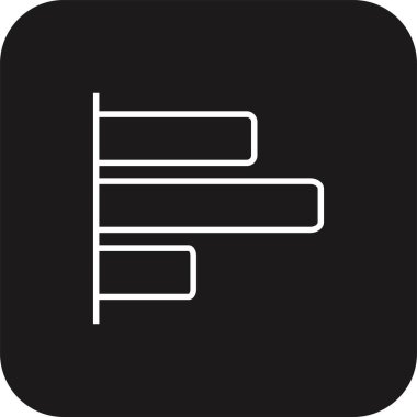 Siyah çizgi biçimli bir bar çizelgesi simgesi. grafik, ok, veri, çubuk, büyüme, grafik, rapor. Vektör illüstrasyonu