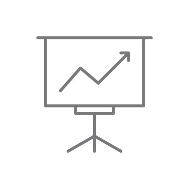 Siyah ana hatlı iş simgesini yükselt. büyüme, ok, grafik, grafik, kar, finans, ilerleme. Vektör illüstrasyonu