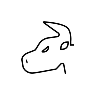 Siyah çizgili Bullish Business ikonu. Finans, konsept, ekonomi, kâr, finans, saçmalık, artış. Vektör illüstrasyonu