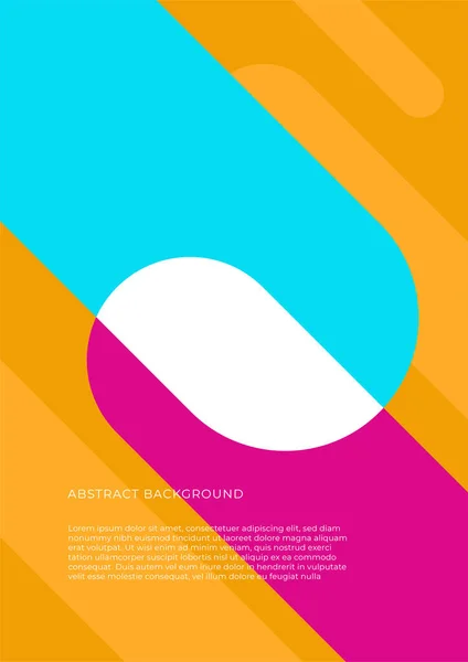 矢量平面设计抽象形状海报模板 — 图库矢量图片