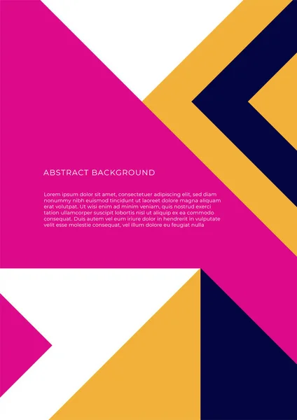 Vecteur Plat Design Abstrait Formes Poster Modèle — Image vectorielle
