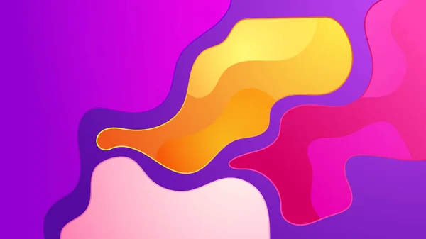 矢量紫色和橙色几何形状抽象 未来主义 能源技术概念 — 图库矢量图片