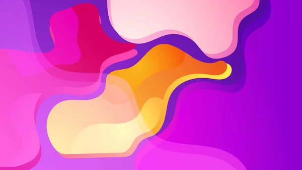 抽象的紫色和橙色背景与3D现代时尚新鲜色彩的展示设计 社交媒体封面 网页横幅 技术横幅 — 图库矢量图片