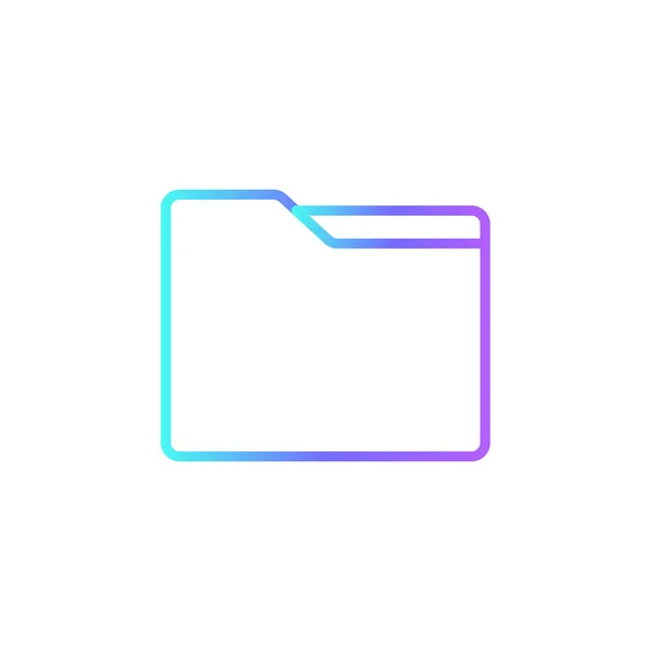 Φάκελος Εικονίδιο Διαχείρισης Δεδομένων Μπλε Στυλ Duotone Έγγραφο Χαρτί Υπολογιστής — Διανυσματικό Αρχείο