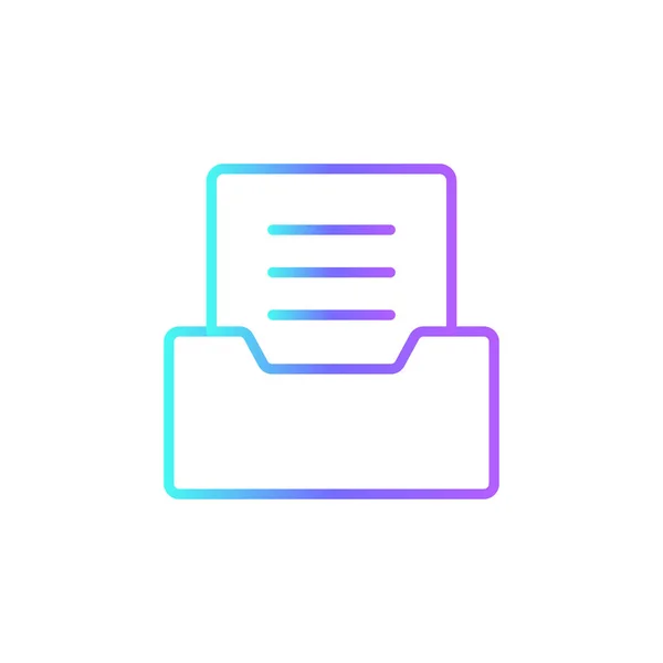 Archivace Ikona Správy Dat Modrým Duotonem Dokument Papír Složka Data — Stockový vektor