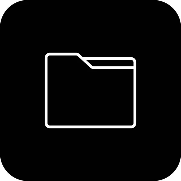Піктограма Керування Даними Теки Чорним Заповненим Стилем Рядка Документ Папір — стоковий вектор