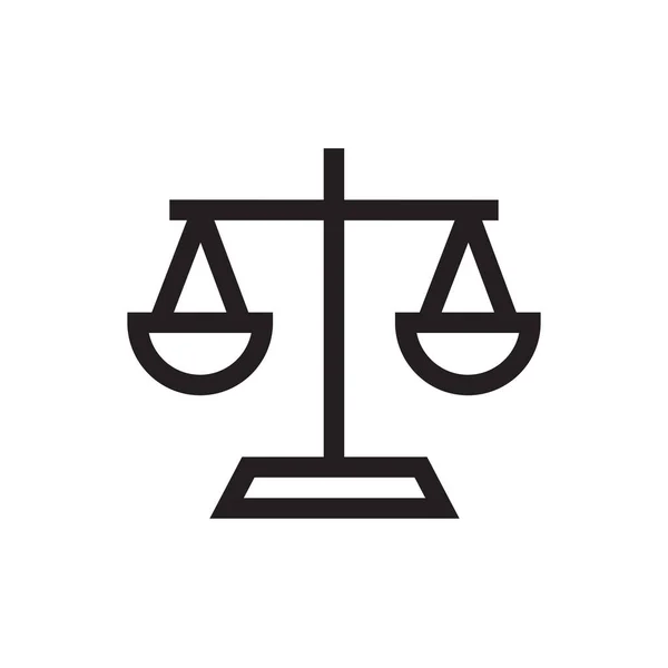 Law Business Ikone Mit Schwarzem Outline Stil Anwalt Gericht Richter — Stockvektor