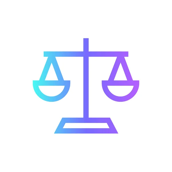 Law Business Ikone Mit Blauem Duotonstil Anwalt Gericht Richter Justiz — Stockvektor
