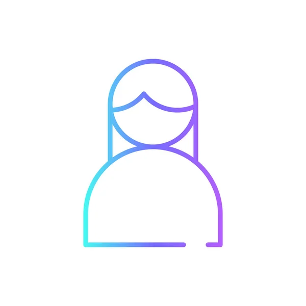 Femme Icône Affaires Avec Style Bleu Duotone Personnes Silhouette Femme — Image vectorielle
