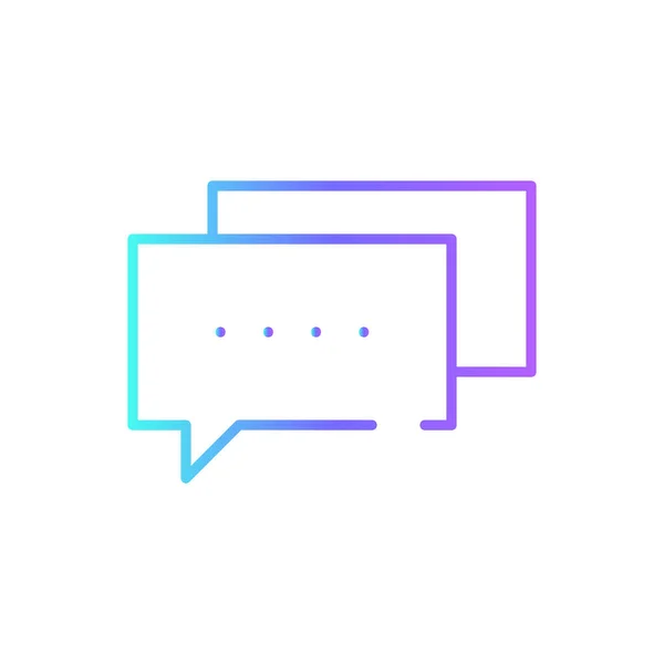 Ikon Bisnis Obrolan Dengan Gaya Duotone Biru Komunikasi Pesan Pidato - Stok Vektor