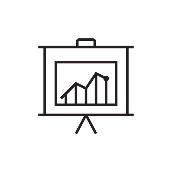 Statistika Ikona Podnikání Černým Stylem Osnovy Graf Data Diagram Sestava — Stockový vektor