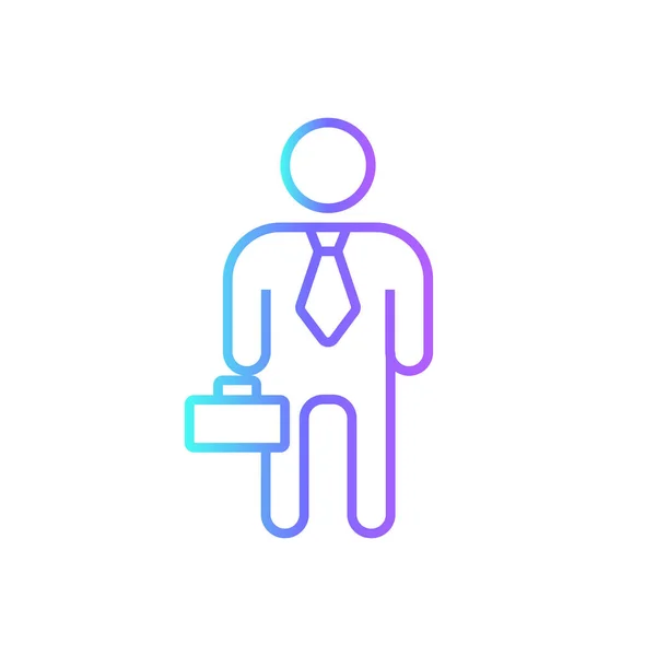Icône Affaires Employé Avec Style Bleu Duotone Personnes Humain Personne — Image vectorielle