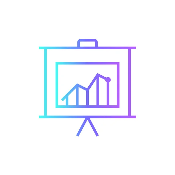 Εικονίδιο Business Μπλε Στυλ Duotone Διάγραμμα Δεδομένα Διάγραμμα Έκθεση Οικονομικά — Διανυσματικό Αρχείο
