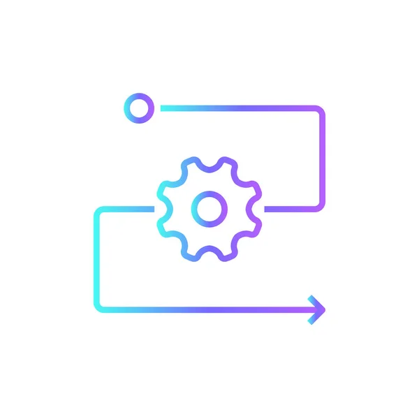 Flow Business Εικονίδιο Μπλε Duotone Στυλ Βέλος Διαδικασία Σύστημα Εργασία — Διανυσματικό Αρχείο