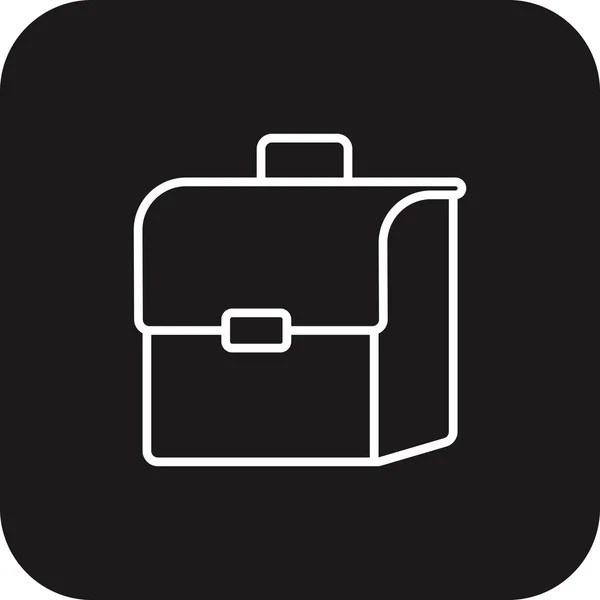 Arbeitstasche Business Ikone Mit Schwarzem Linienstil Koffer Koffer Aktentasche Büro — Stockvektor