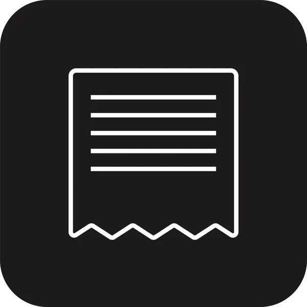 Icône Document Business Avec Ligne Noire Remplie Papier Dossier Page — Image vectorielle