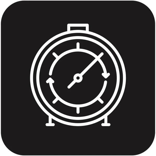 Timer Business Icoon Met Zwart Gevulde Lijn Stijl Tijd Klok — Stockvector