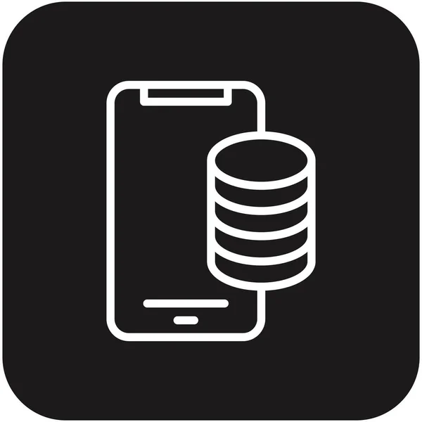 Digital Payment Business Ikone Mit Schwarzem Zeilenstil Zahlung Geld Online — Stockvektor