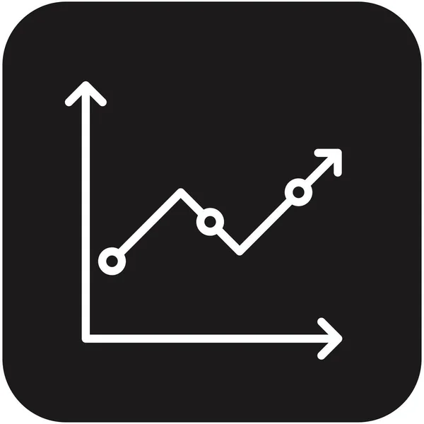 Ikona Růst Business Černým Vyplněným Stylem Čáry Finance Šipky Management — Stockový vektor