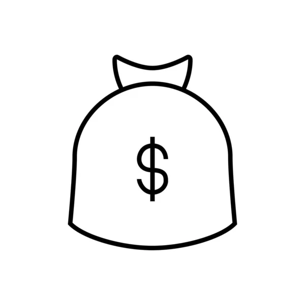 Money Business Ikone Mit Schwarzem Outline Stil Bargeld Zahlung Finanzen — Stockvektor