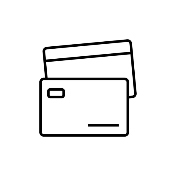 Πιστωτική Κάρτα Business Icon Μαύρο Περίγραμμα Στυλ Τράπεζα Οικονομικά Χρήματα — Διανυσματικό Αρχείο