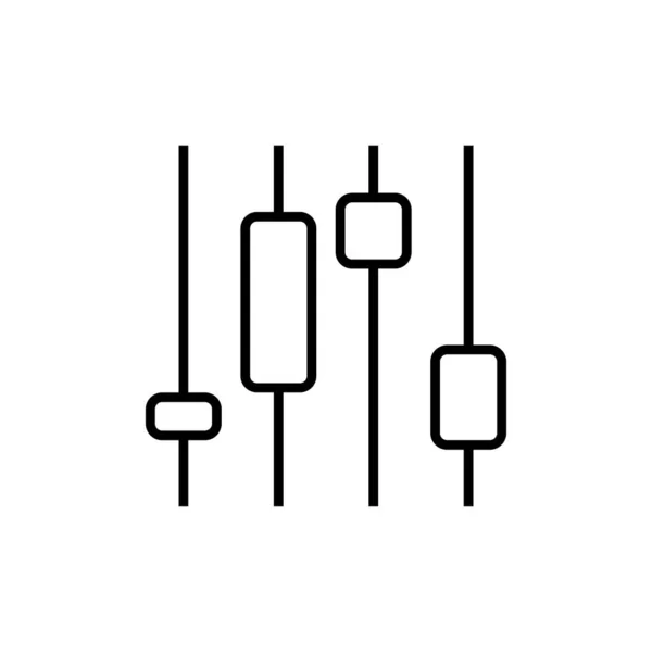 Candlestick Business Icon Black Outline Style Финансы График Рост Отчет — стоковый вектор