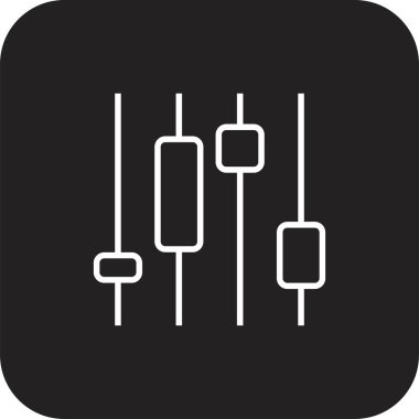 Siyah çizgili şamdan iş simgesi. finans, grafik, diyagram, büyüme, rapor, hisse senedi, yatırım. Vektör illüstrasyonu