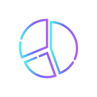 Mavi duoton stili grafik işi simgesi. Diyagram, grafik, veri, büyüme, resim, finans, rapor. Vektör illüstrasyonu