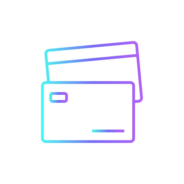 Кредитна Картка Візитна Картка Синім Дуетним Стилем Банк Фінанси Гроші — стоковий вектор