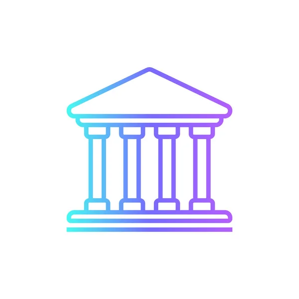 Palais Justice Icône Affaires Avec Style Bleu Duotone Banque Bâtiment — Image vectorielle