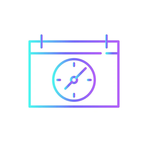 Διαχείριση Χρόνου Εικονίδιο Επιχείρησης Μπλε Στυλ Duotone Ρολόι Ρολόι Διορία — Διανυσματικό Αρχείο