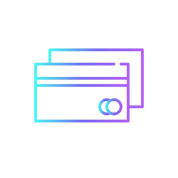 Cartão Crédito Ícone Negócios Com Estilo Duotone Azul Banco Finanças — Vetor de Stock