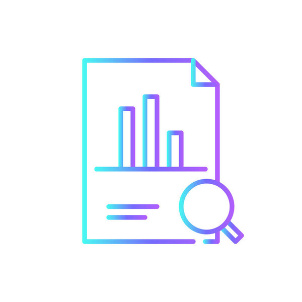 Statistics Business icon with blue duotone style. chart, data, diagram, report, finance, information, analysis. Vector illustration