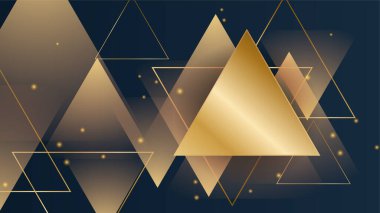 Soyut siyah ve altın şekiller arkaplan