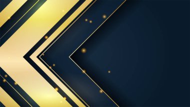 Soyut siyah ve altın şekiller arkaplan