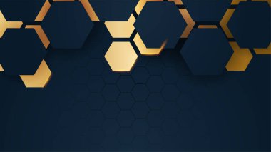 Soyut siyah ve altın şekiller arkaplan