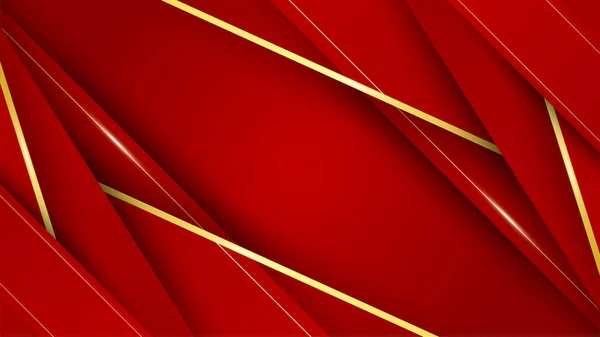Абстрактные Красные Золотые Формы Фона — стоковый вектор