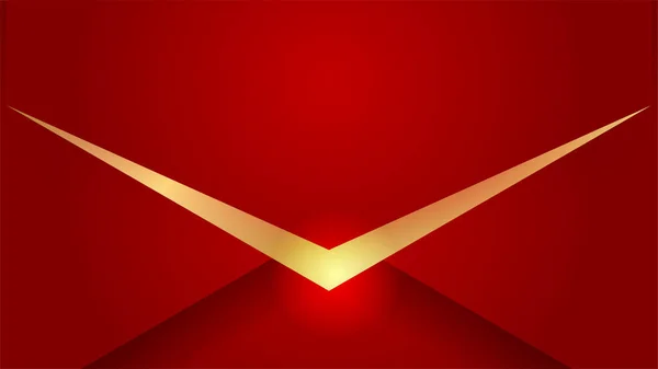 Abstract Red Gold Shapes Background — Stock Vector