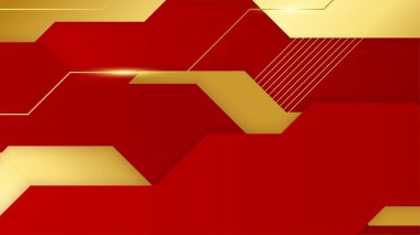 Modern kırmızı altın arkaplan vektörü illüstrasyonu