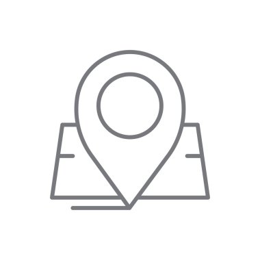 Siyah hatlı E-Commers simgesi. Teknoloji. Vektör illüstrasyonu