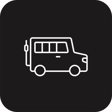 Siyah çizgili araba çevre dostu ikon. Çevre, güç, dost, güneş, elektrik, organik, sürdürülebilir. Vektör illüstrasyonu