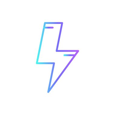 Mavi duoton tarzı Enerji Çevre dostu ikon. Güç, ekoloji, yeşil, yenilenebilir, elektrik, çevre, elektrik. Vektör illüstrasyonu