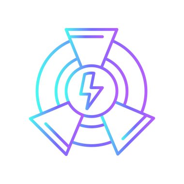 Mavi duoton tarzında elektrik dostu ikon. Enerji, güç, elektrik, teknoloji, voltaj, pil, anahtar. Vektör illüstrasyonu