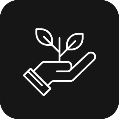 Bitki tomurcukları siyah çizgili çevre dostu ikon. Yaprak, bitki, büyüme, tohum, bahçe, organik, çevre. Vektör illüstrasyonu