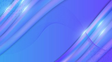 Soyut mavi mor geometrik şekiller vektör teknolojisi arka planı, tasarım broşürü, web sitesi, el ilanı için. Poster, sertifika, sunum, iniş sayfası için Geometrik 3d şekilleri