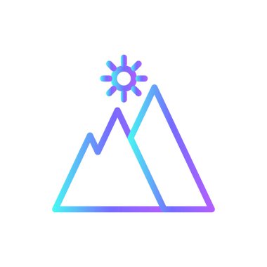 Parlaklık Çevre dostu ikon mavi duoton stili. parlak, ışık, enerji, yenilik, güç, elektrik, parlaklık. Vektör illüstrasyonu