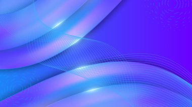 Vektör mavi gradyan dinamik soyut çizgi arkaplanı