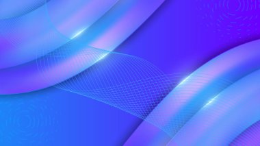 Vektör mavi mor düz eğimli soyut arkaplan
