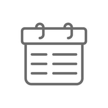 Takvim Takım Çalışması ve Siyah Taslak biçimli Yönetim simgesi. Saat, tarih, ay, hatırlatma, plan, gün, etkinlik. Vektör illüstrasyonu